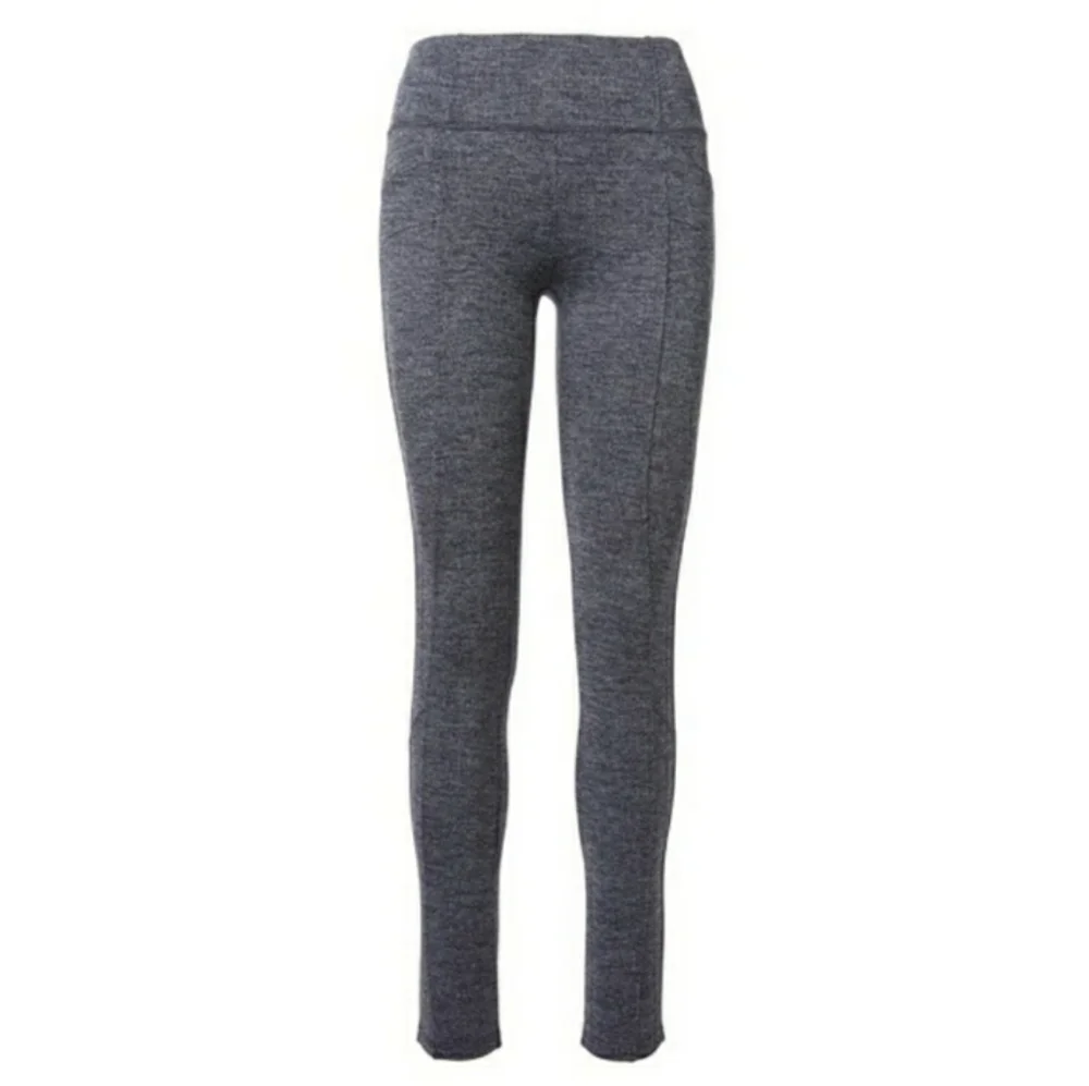 Athleta Herringbone High Waisted Leggings Pockets Medium Tall Charcoal Gray Grey - Picture 2 of 13